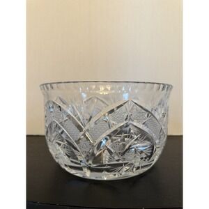 Vintage Deep Cut Glass Bowl